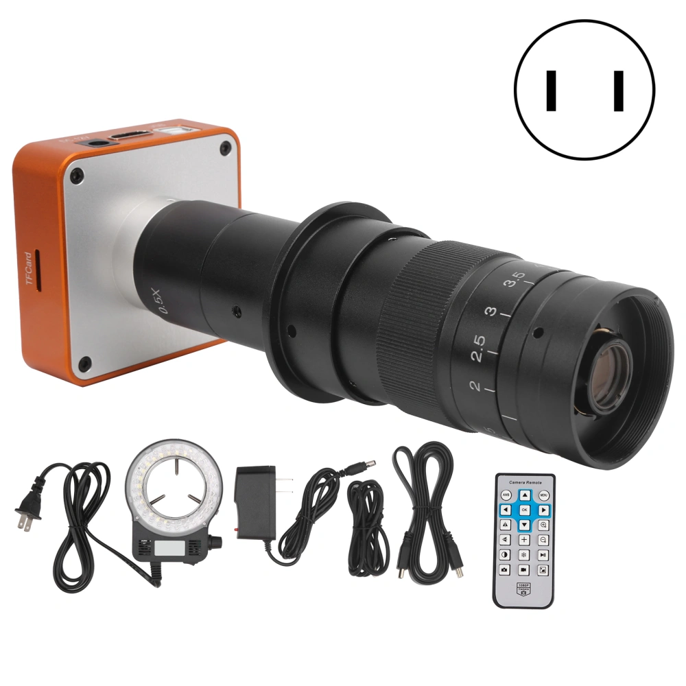 FHD48MP Microscope Electronic Digital 180X CMount Lens Industrial Welding Camera AC100240V