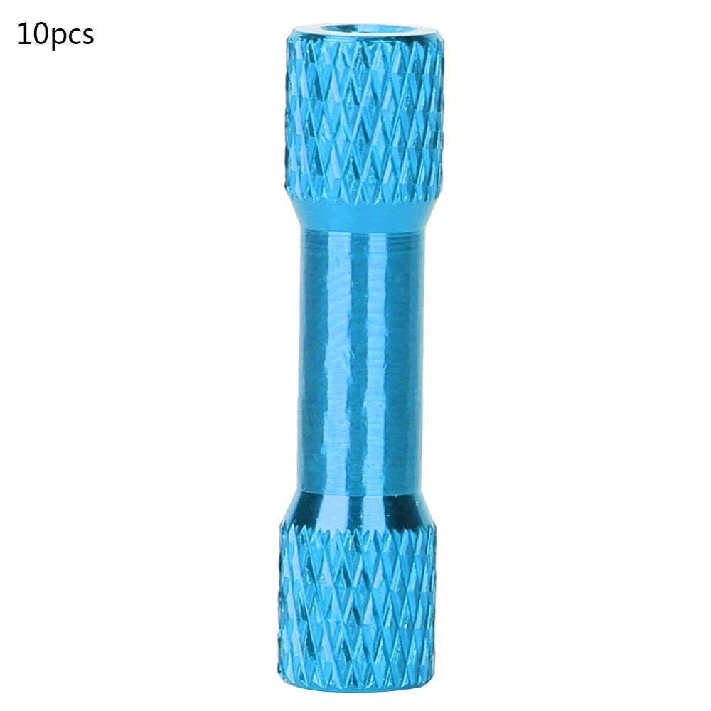 10 Pcs Standoff M3x25mm Anodized Aluminum Alloy Female Thread Column Balanced Spacer for QuadcopterShallow Blue