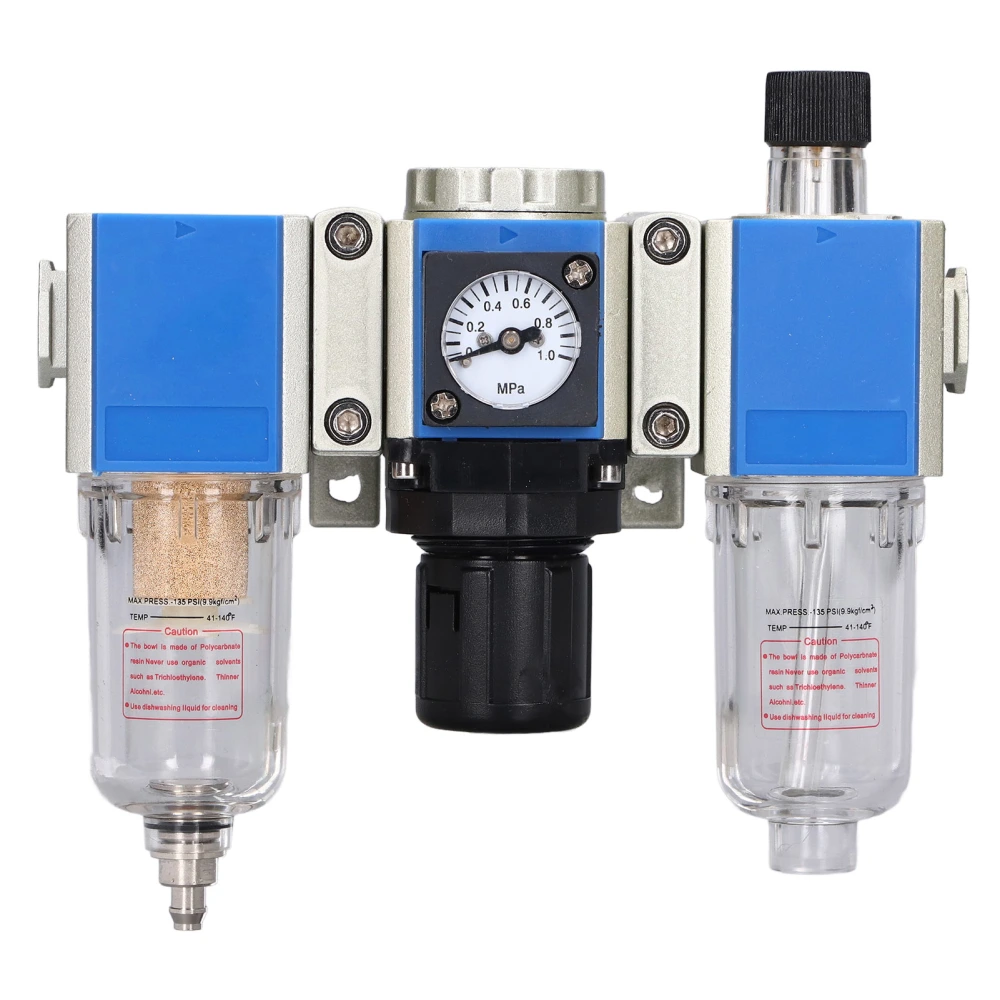 Compressed Air Filter Regulator Lubricator Combo Water Oil Separator 3 in 1 3 UnitGC200-06