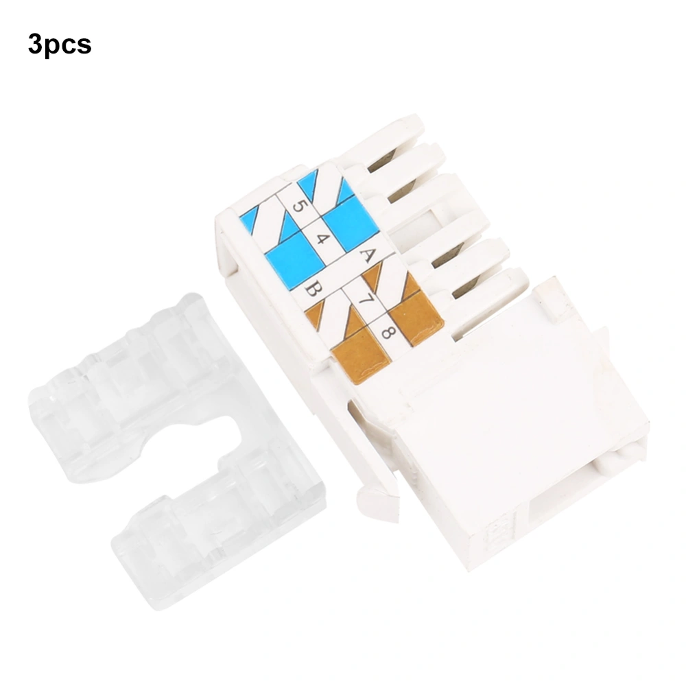 3PCs Network Information Module Wiring Accessory High Voltage Resistance Single-Port Cat.5e