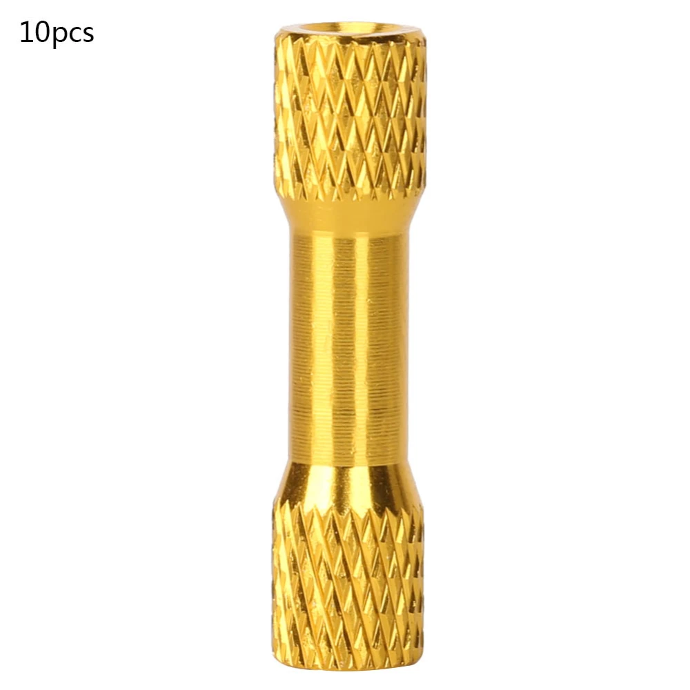 10 Pcs Standoff M3x25mm Anodized Aluminum Alloy Female Thread Column Balanced Spacer for QuadcopterGolden