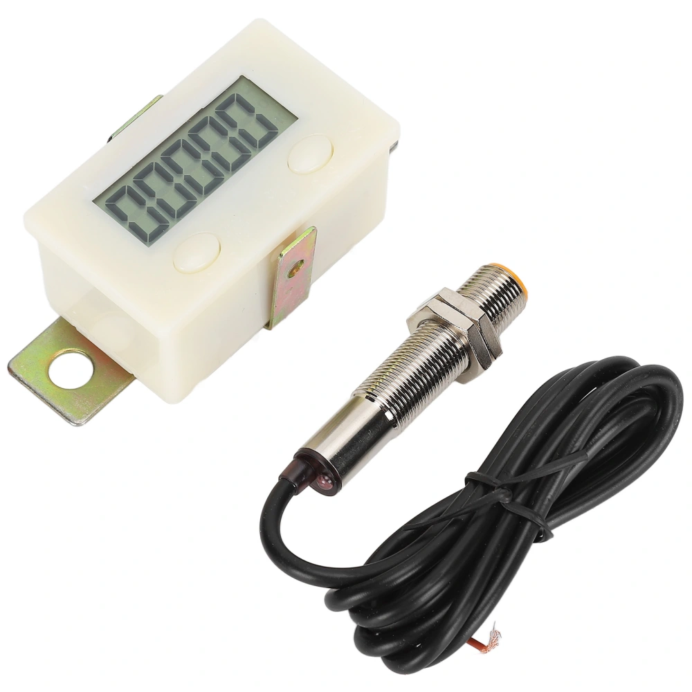 Electronic Counter 5 Digit LCD Display Magnetic Induction Punch Counter Built in Battery HX‑5A