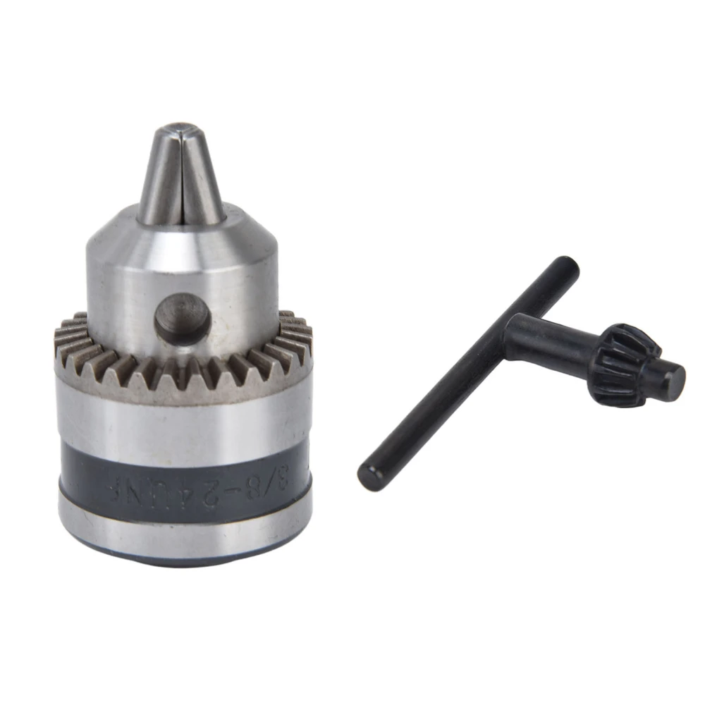 Conversion Drill Chuck Stainless Steel Keyless 3 Jaw Thread Drills Chucks 3/8‑24UNF 0.6‑6mm