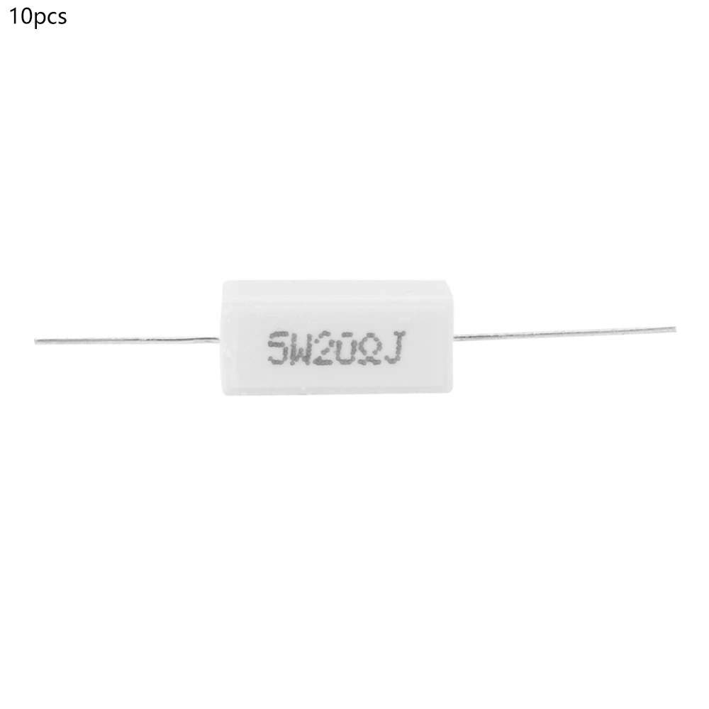 10Pcs Cement Resistor Power Resistance 5% Electronic Components 5W(20R)