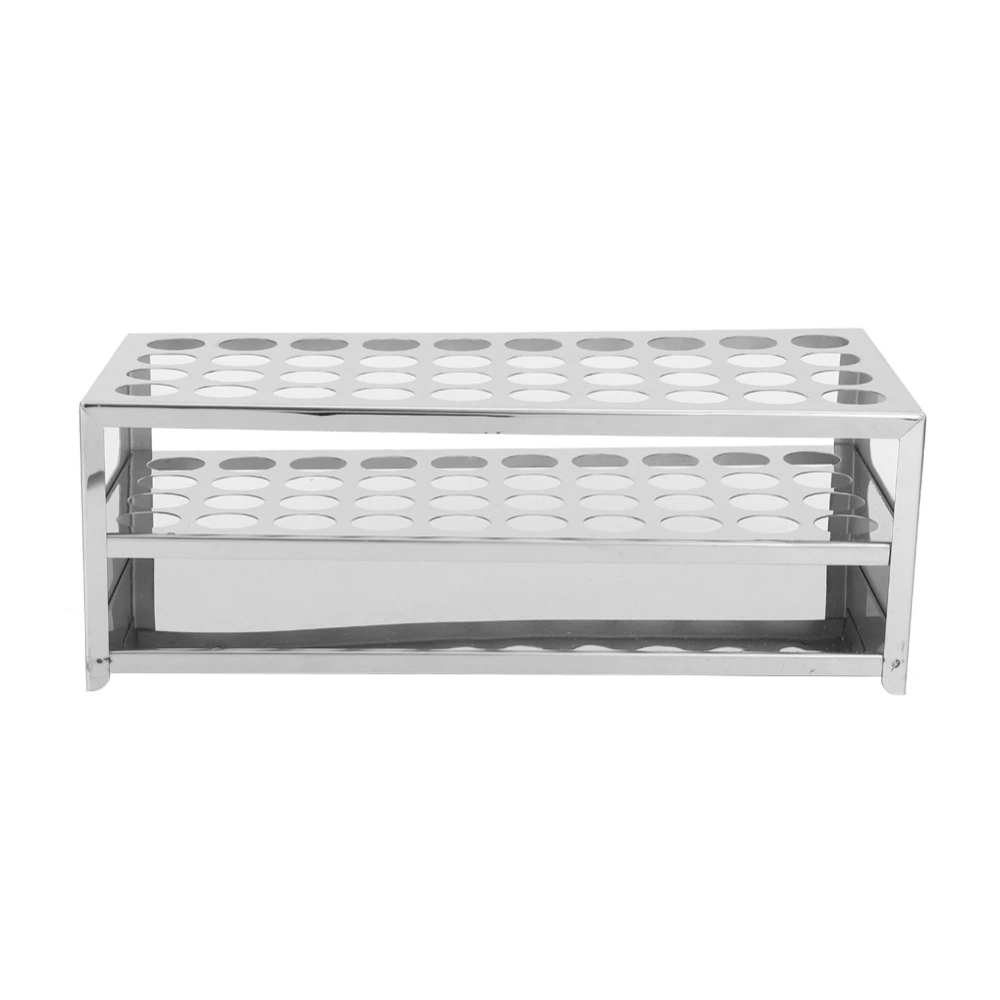 High Quality Laboratory Stainless Steel Test Tube Rack Holder Lab Equipment 40 Holes (20.5mm)