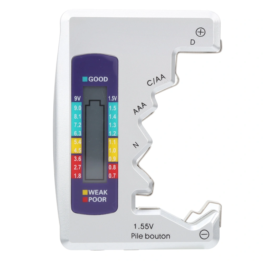 Digital Battery Tester Capacity Checker for C/D/9V/AA/AAA/1.5V Lithium Power Supply Measurement