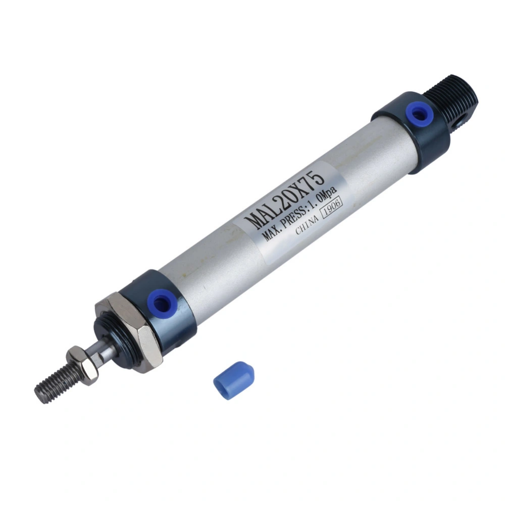 MAL 20mm Single Rod Double Acting Mini Pneumatic Air Cylinder Aluminum Alloy (75mm Stroke)