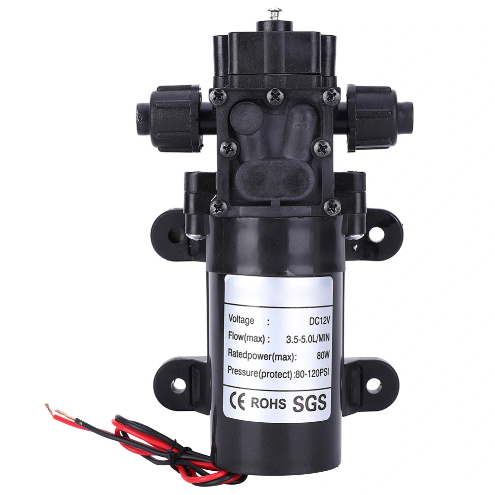 Backflow Diaphragm Pump Mini Self Priming G1/2 DC12V FL3210H-80W 10mm Right Water Outlet