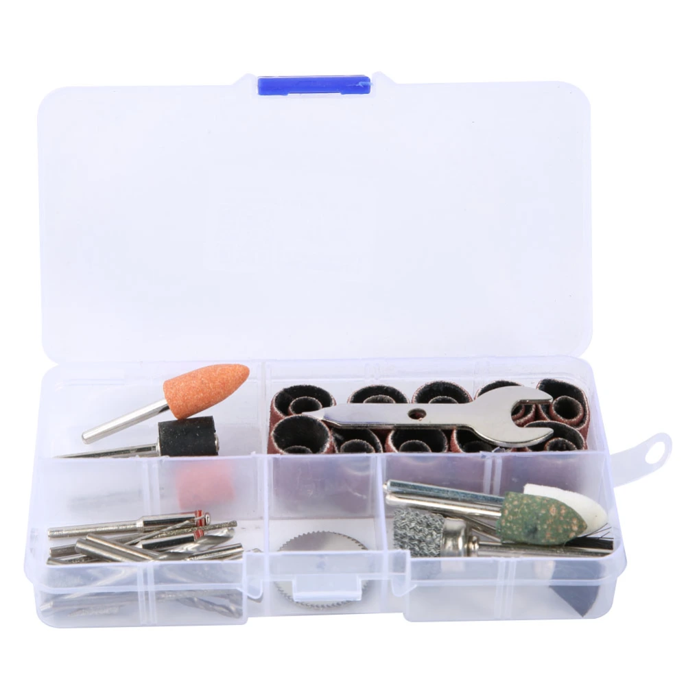 46 Pcs Electric Grinder Accessory Kit Sandpaper Alloy for Cutting Grinding PolishingWire Brush Stone Grinding Head Diamond Grinding Head Package