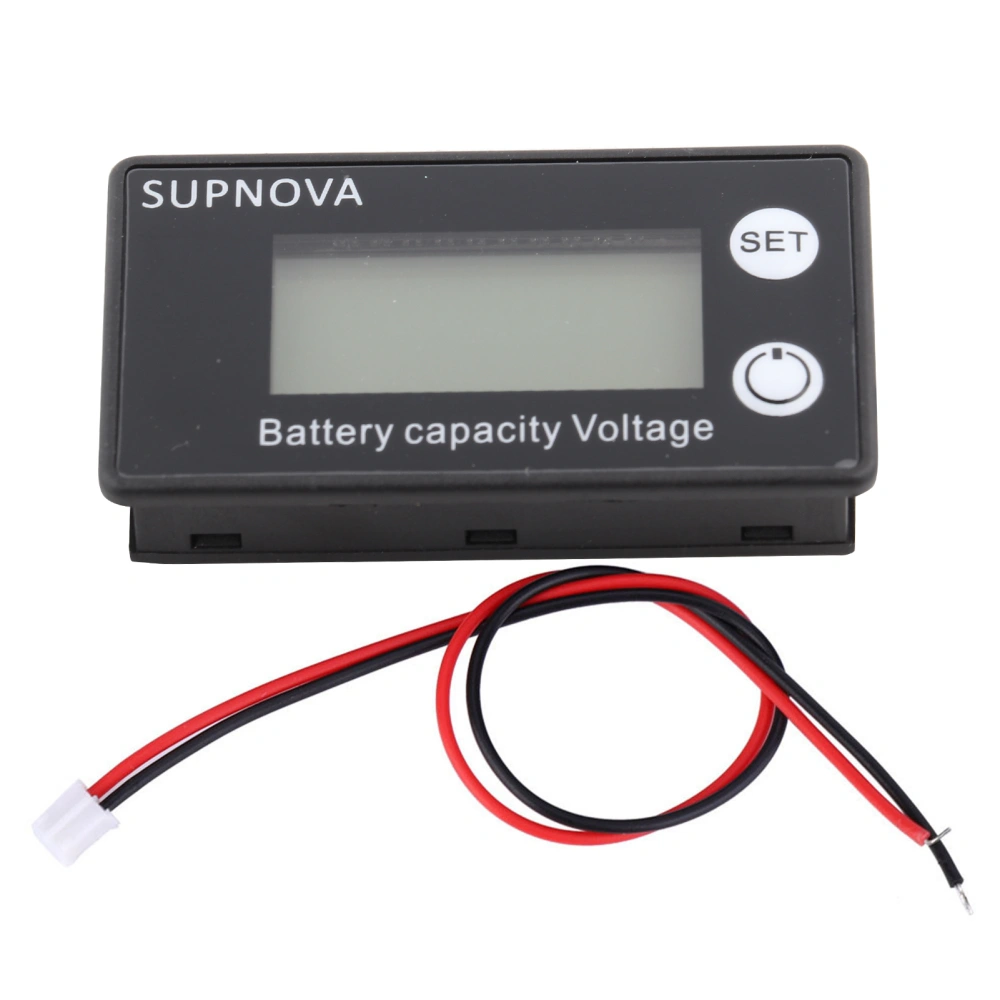 LCD 12V Battery Capacity Indicator Tester Lithium Battery Universal Digital Display Voltmeter(10-100V Blue Temperature )