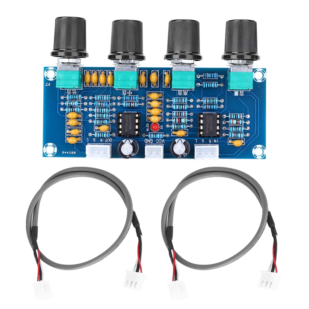 Digital Power Amplifier Board Preamplifier Parts 2-Sound Channel High Medium Bass Adjustment