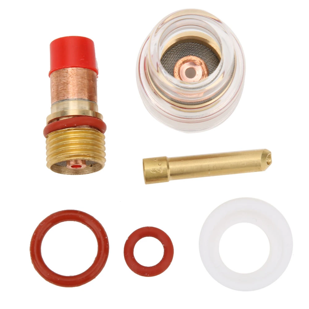 WP‑17/18/26 Welding Torch Filter Guide Fluid Protection Collet with Transparent Glass Cover