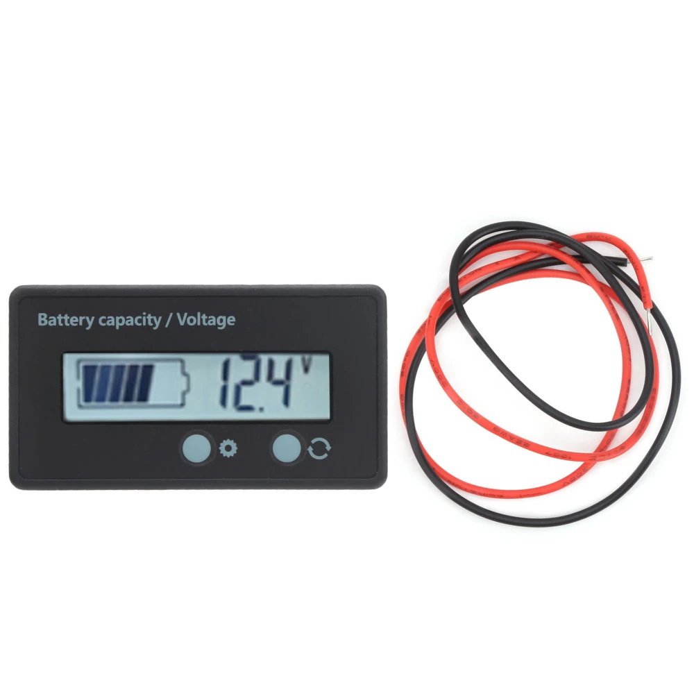 DC10-100V Battery Capacity Voltage Meter Indicator with LCD White Backlight Display