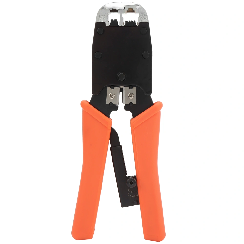 Crimp Pliers 45 Steel Cable Crimping Tool Ratchet Handheld Wire Pliers for RJ Connector