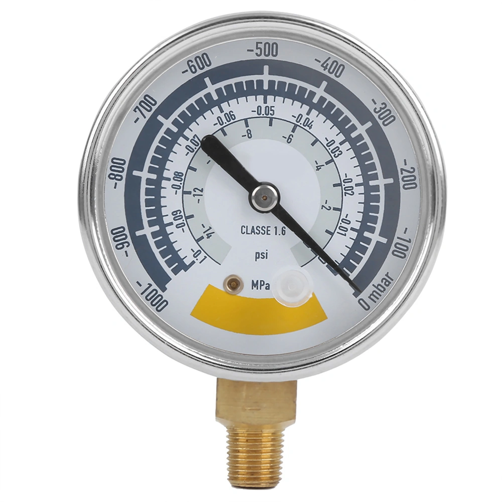 Pressure Gauge Accurate Air Gauge Instrument for Vacuum Pump 0‑14psi NPT 1/8in Connector