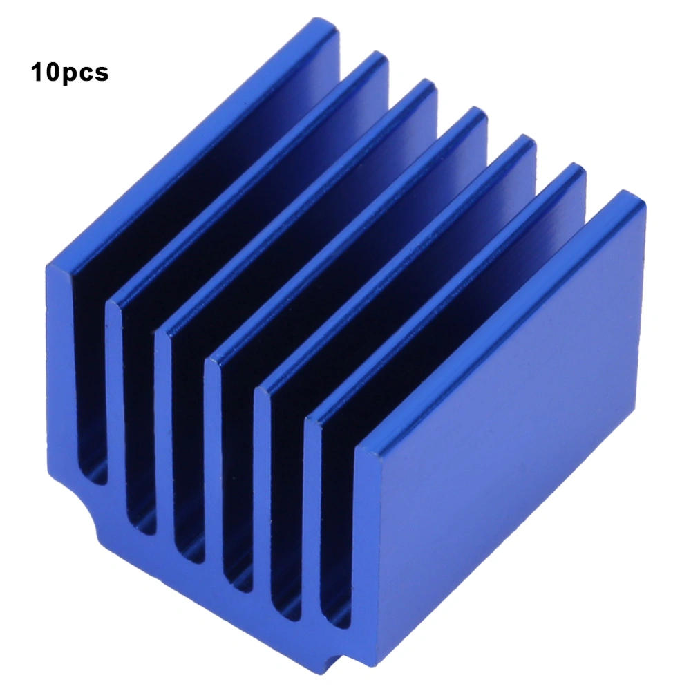 10pcs Q14.5*13*15 Blue Aluminum Cooling Fin Heat Sink Cooler for Mainboard Chip