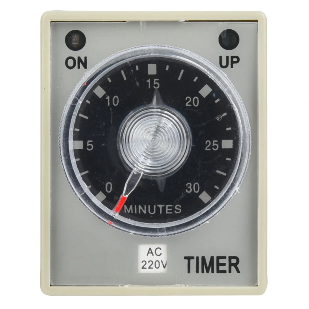 Electronic Time Relay 8 Pins Release Delay Timer 35mm DIN Rail Mount 30min Delay Range (AC220V)