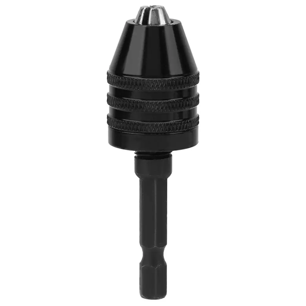 0.3-6.5mm Keyless Drill Chuck 1/4" Hex Shank Quick Change Adapter Converter