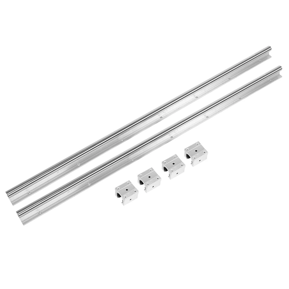 2pcs SBR20-1000mm Linear Slide Rail Shaft 4pcs SBR20UU Baring Slide Block