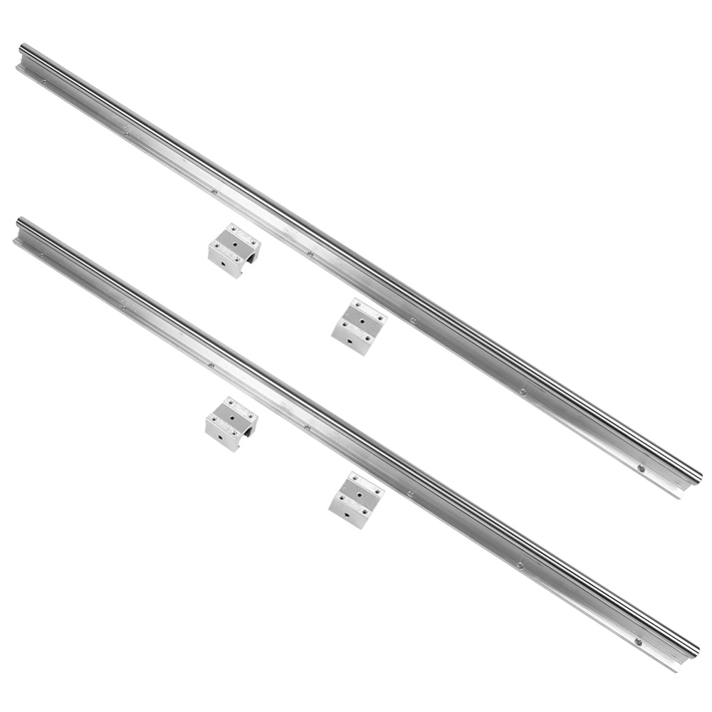 2pcs SBR16-1000mm Linear Slide Rail Shaft 4pcs SBR16UU Baring Slide Block