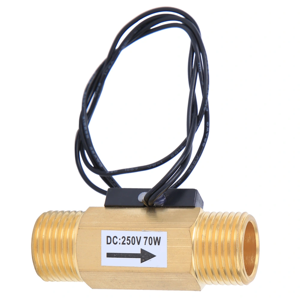 Water Flow Sensor Switch with 1/2-inch Interface Electromagnetic Flowmeter Industrial Accessory