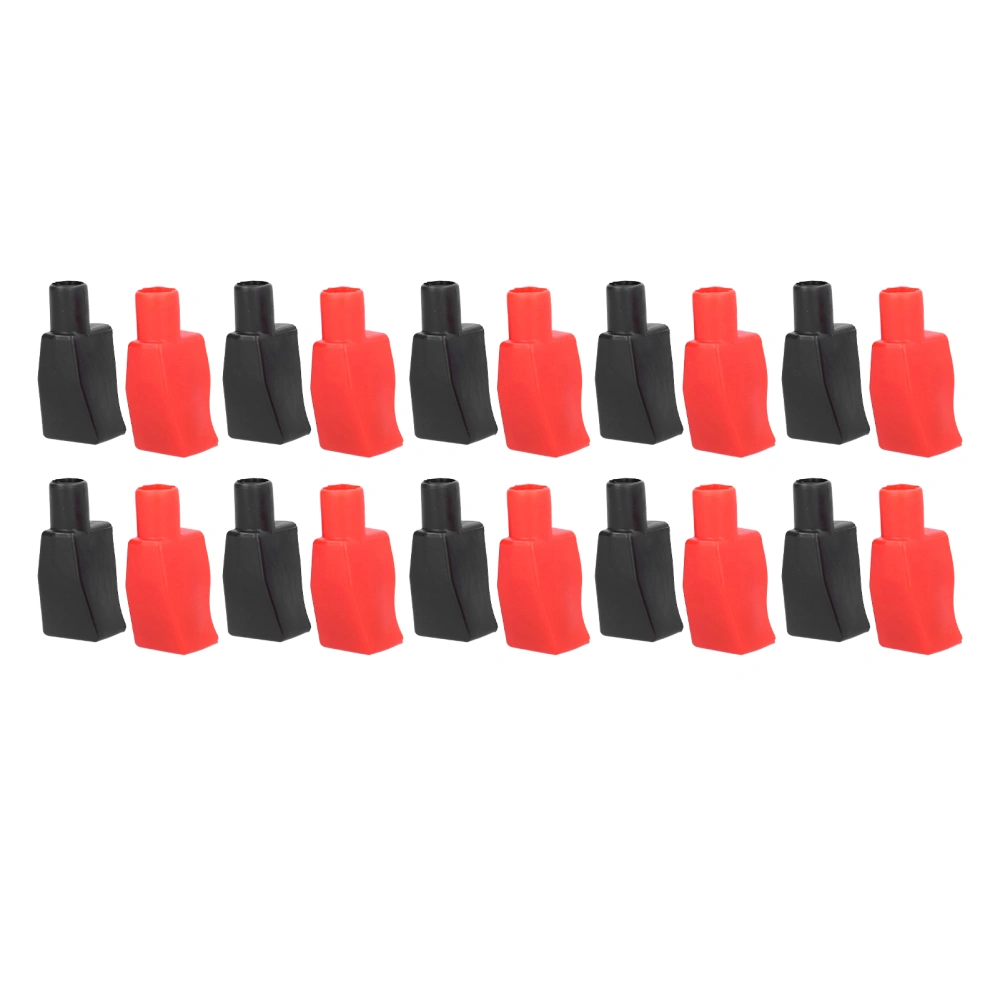 10 Set Flexible Battery Terminal Cover Top Post Style Car Rubber Protective Sleeve Red Black