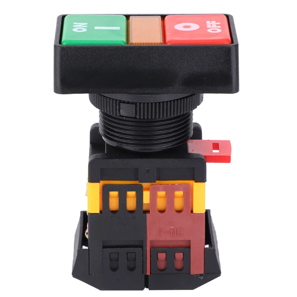 PPBB-30N Double Push Button Switch with LED Light On Off Momentary Button(380VAC )