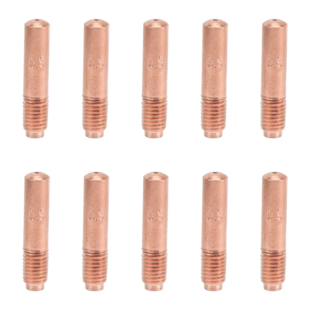 10Pcs Conductive Nozzles for MIG Welding Contact Tips Copper Small Accessories 0.9mm