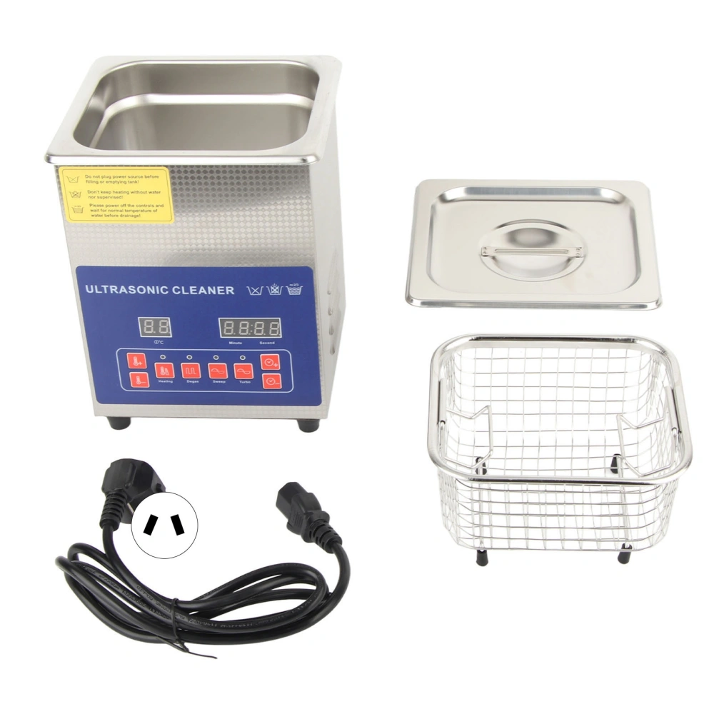 Ultrasonic Cleaner 2L Dual Frequency 40KHz/28KHz Cleaning Machine with Heating Timing MH‑010G