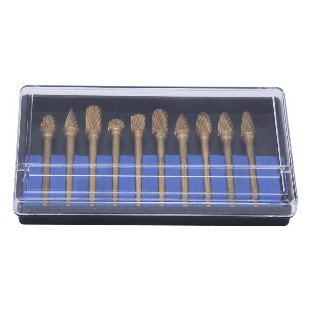 10Pcs Grinding Heads Carbide Tungsten Steel Woodworking Carving Abrasive Rotating Tool