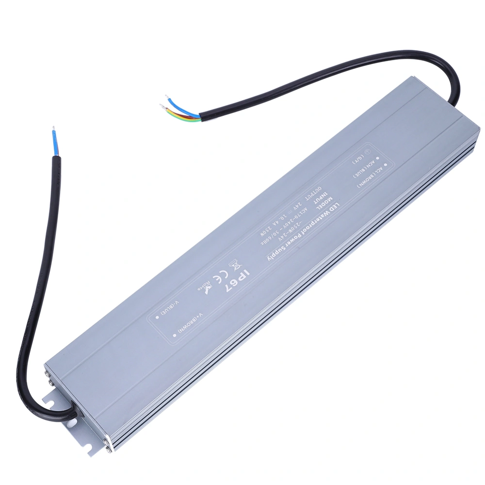 Ultra Thin Waterproof Power Supply HRUW-250W-24V 170-240VAC Industrial Accessory (50 / 60HZ)