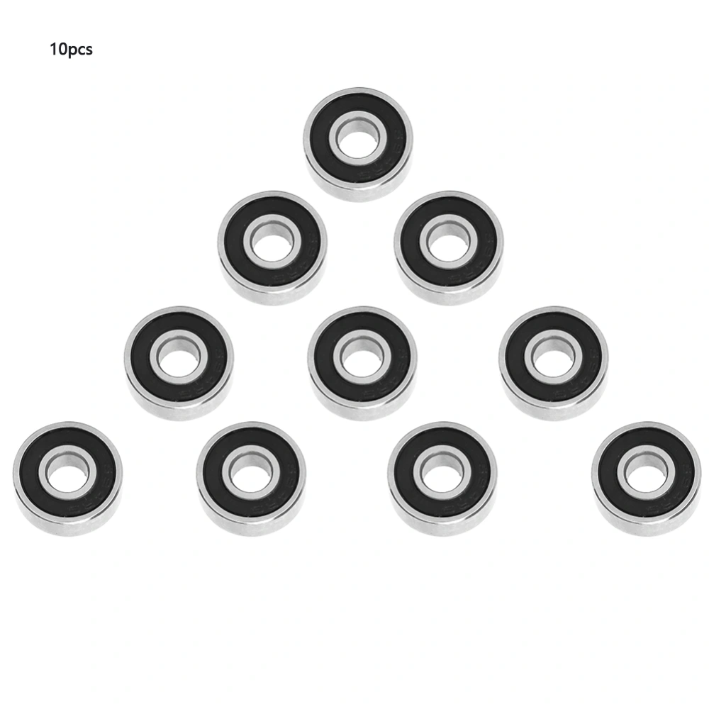 10pcsDouble sided Rubber Sealed Deep Groove Ball Bearings (696-2RS 6x15x5mm)