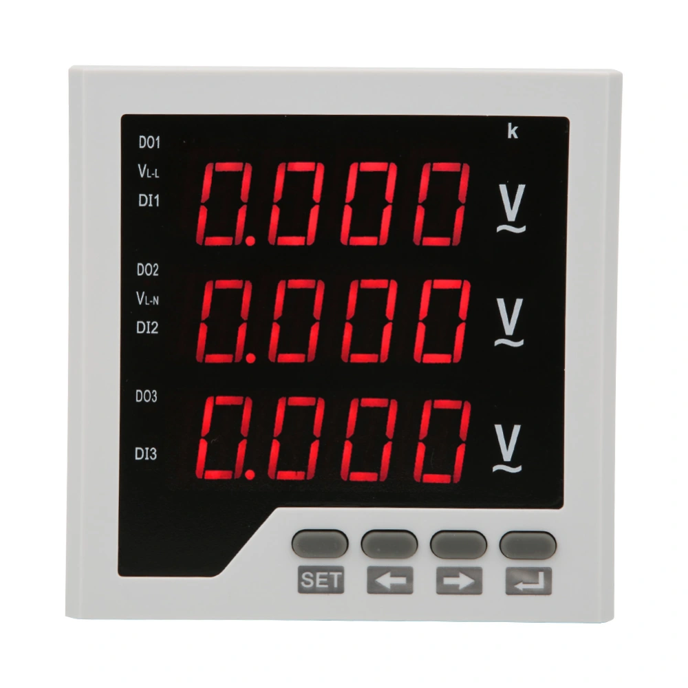 DTM-AV96 3 Phase Voltage Meter Programmable LED Digital Display Voltmeter AC 450V