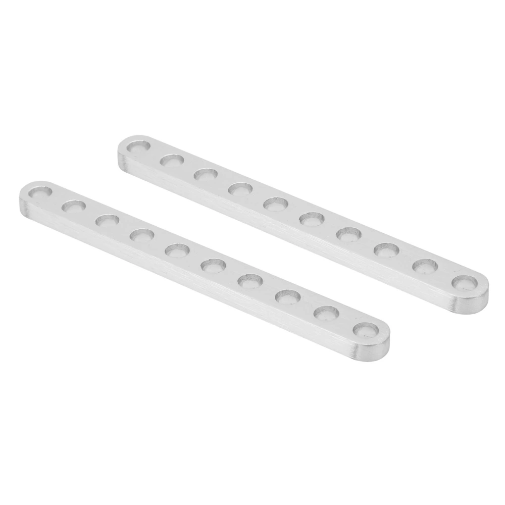 Pair of Aluminum Flat Channel Beam 10 Holes Accessory for Robot 4x8x80mm 3102-0010-0080