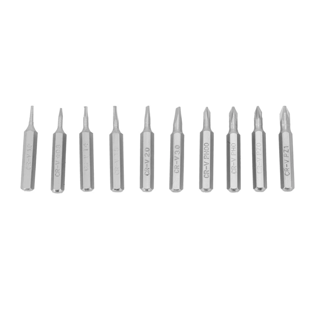 10PCS 4mm Shank Screwdriver Bits Set Repair Tools PH00/PH0/Z1/Z0/3.0/2.0/1.0/T5/T4/Star 08