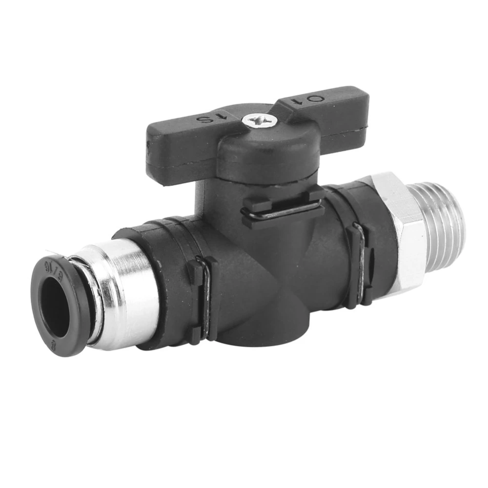 Pneumatic Manual Valve 8mm Quick Coupling Switch Air Pipe Joint with BSPP Male ThreadBC8-04