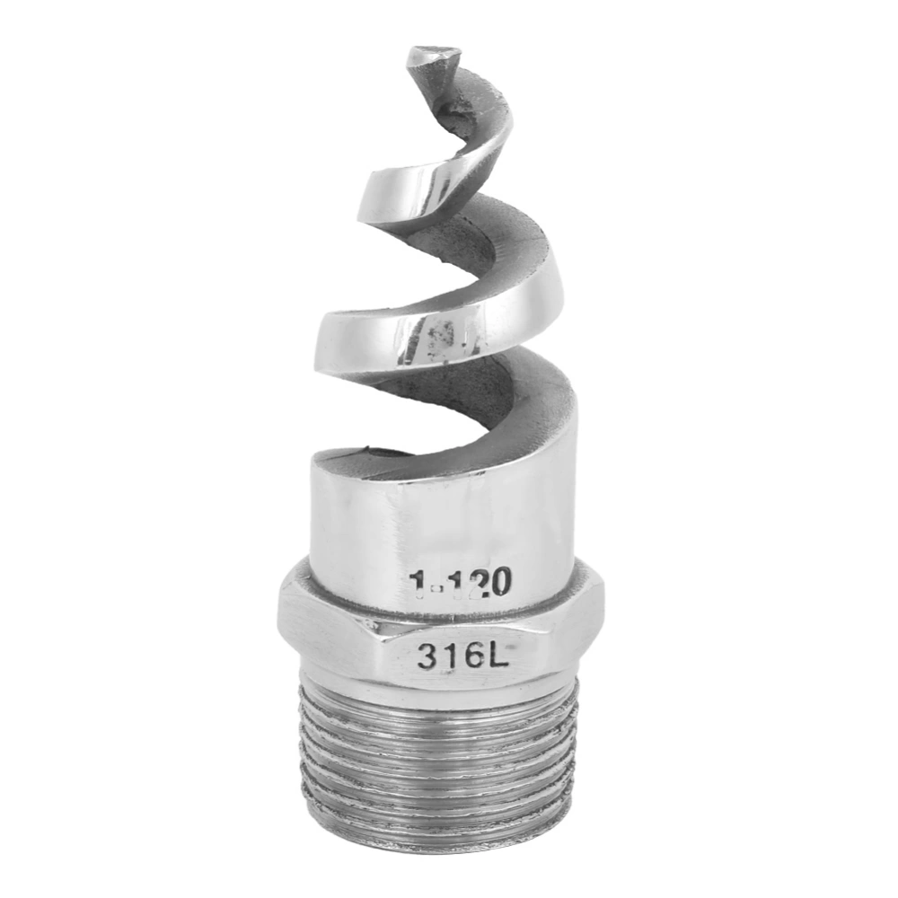 Spiral Nozzle SPJT 316L Stainless Steel Male Thread Anti&#8209;Clogging Watering Accesssories(G1 DN25 )