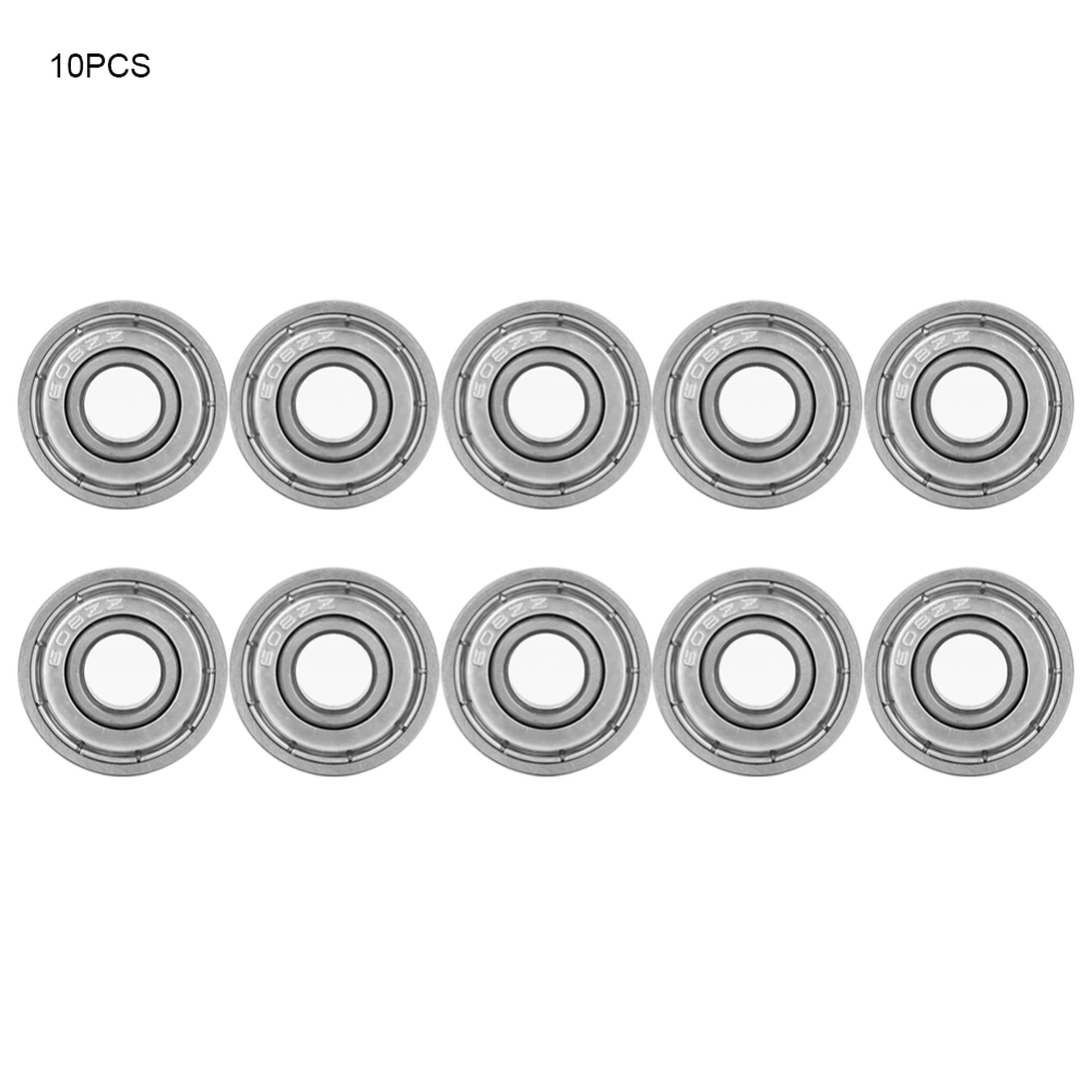 10PCS 608ZZ Double Shielded High Carbon Steel Ball Bearings 8x22x7mm