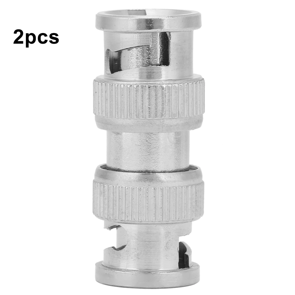 2pcs BNC Male to BNC Male M/M Coaxial Connector RF Adapter for CCTV Security Camera