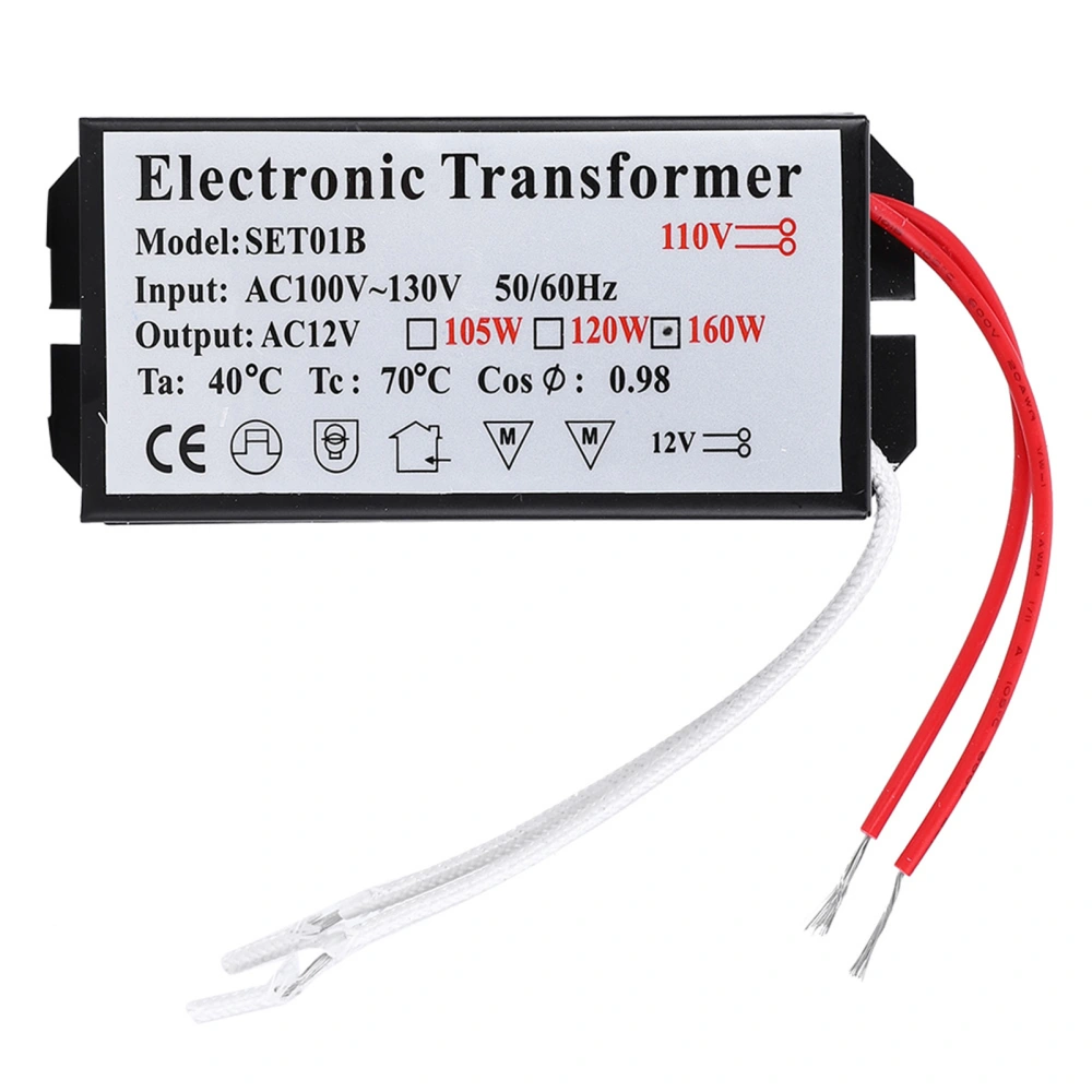 110V to 12V Electronic Transformer Voltage Converter Smart Power Supply Driver (160W)