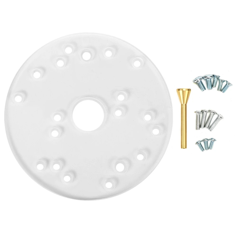 Router Universal Base Plate Acrylic with Centering Pin Screws for Trim Routers Woodworking Auxiliary Tool