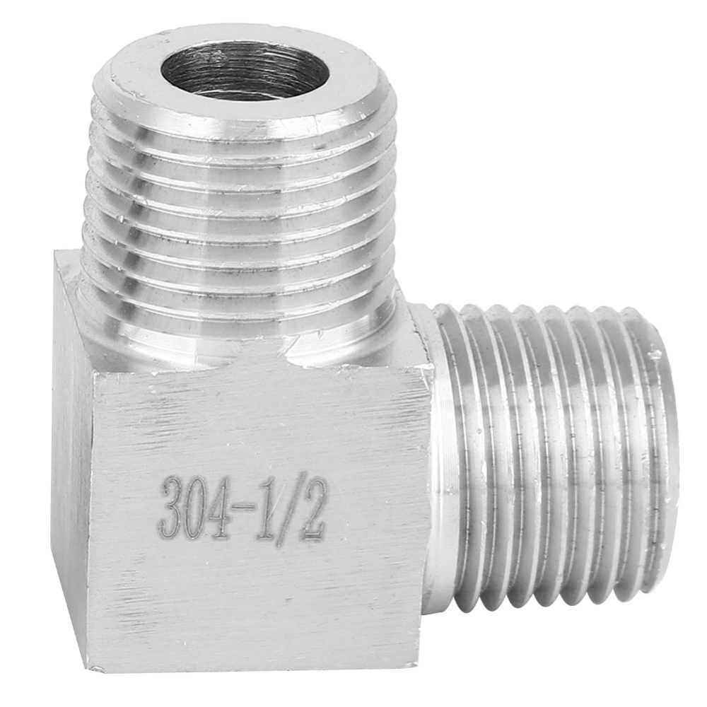 BSPT Male to Male 90 Degree Elbow 304 Stainless Steel Pipe Fitting Connector1/2