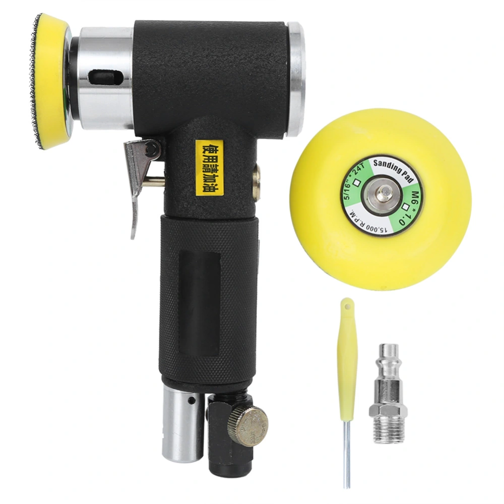 Pneumatic Polisher Polishing Machine Sanding Eccentric Elbow 2&#8209;Inch / 3Inch (&#8209;Type Interface)