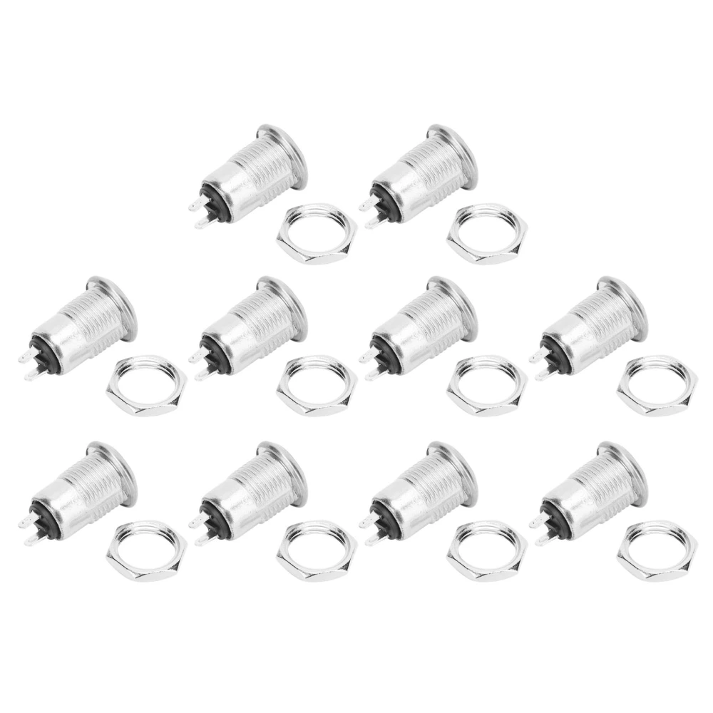 10Pcs Key Switch OFF-ON Double Pull Car Modification Short Power Lock 12 x 21.5mm