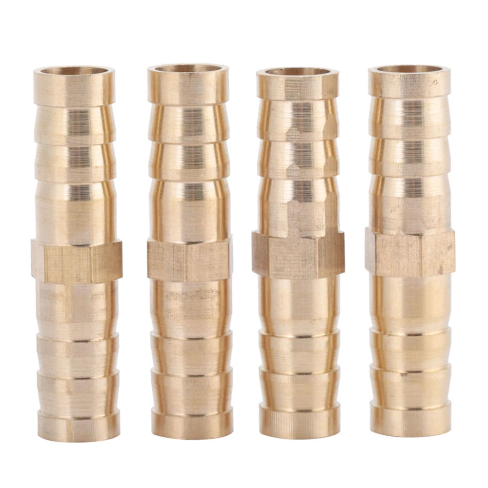 Brass Fitting Hose Barb Tail Reducer Reducing Plug Connector (6mm-8mm 4 pcs)