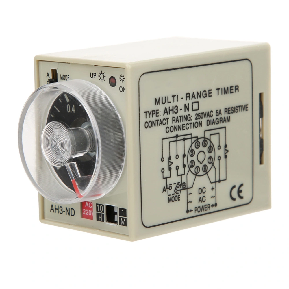 On Delay Time Relay Mini Multi Time Period Adjustable a B Double Mode AH3 ND AC220V