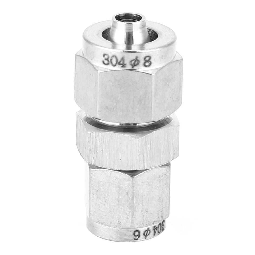 Reducer Union Straight Type Stainless Steel Air Quick Twist Fitting Pneumatic Connector 8‑6mm/10‑8mm/12‑8mm