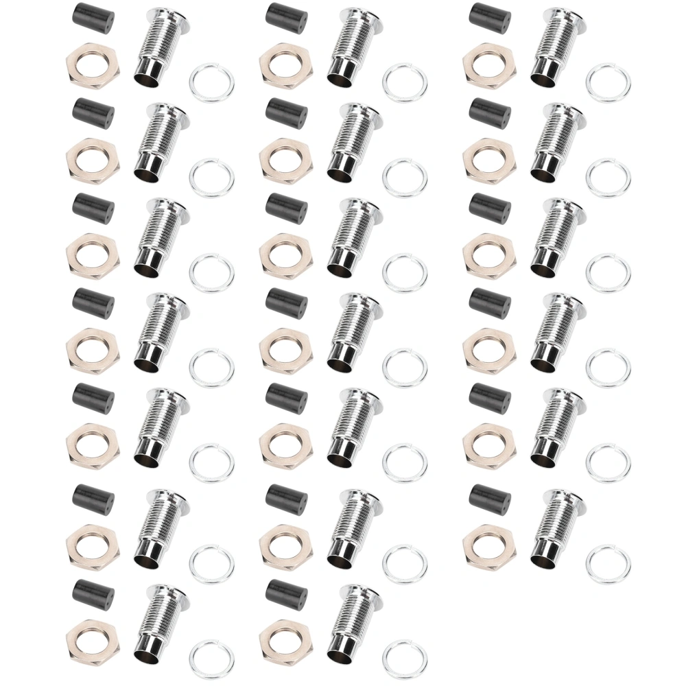 20Pcs LED Holder Bezel Mount LightEmitting Diode Flat Metal Brass Base Industrial Control 5mm