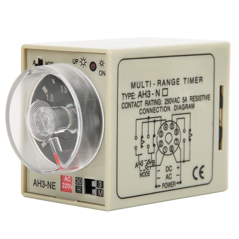 On Delay Time Relay Mini Multi Time Period Adjustable a B Double Mode AH3 NE AC220V