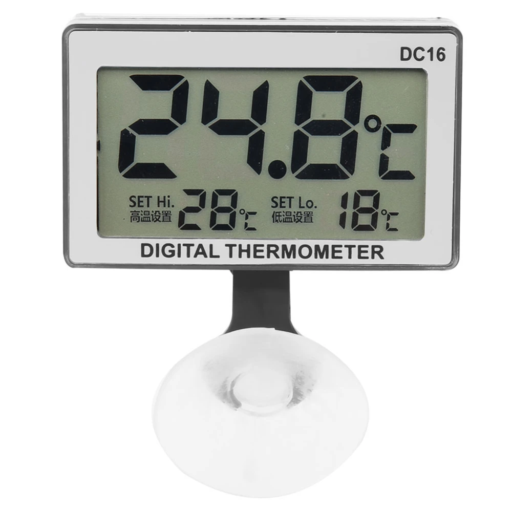 DC16 LCD Digital Aquarium Thermometer Waterproof Temperature Thermometer for Fish Tank